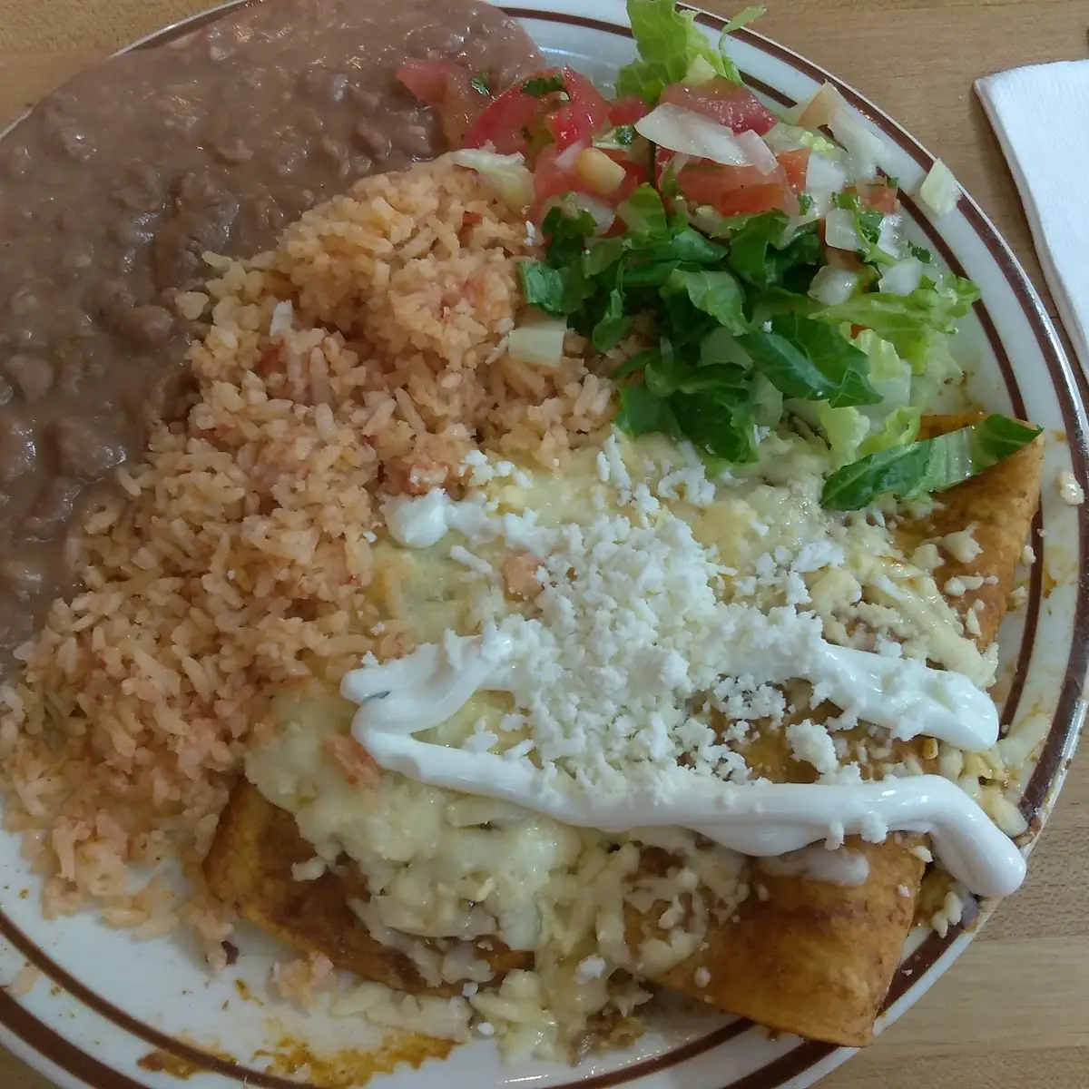 Taco with Rice & Beans