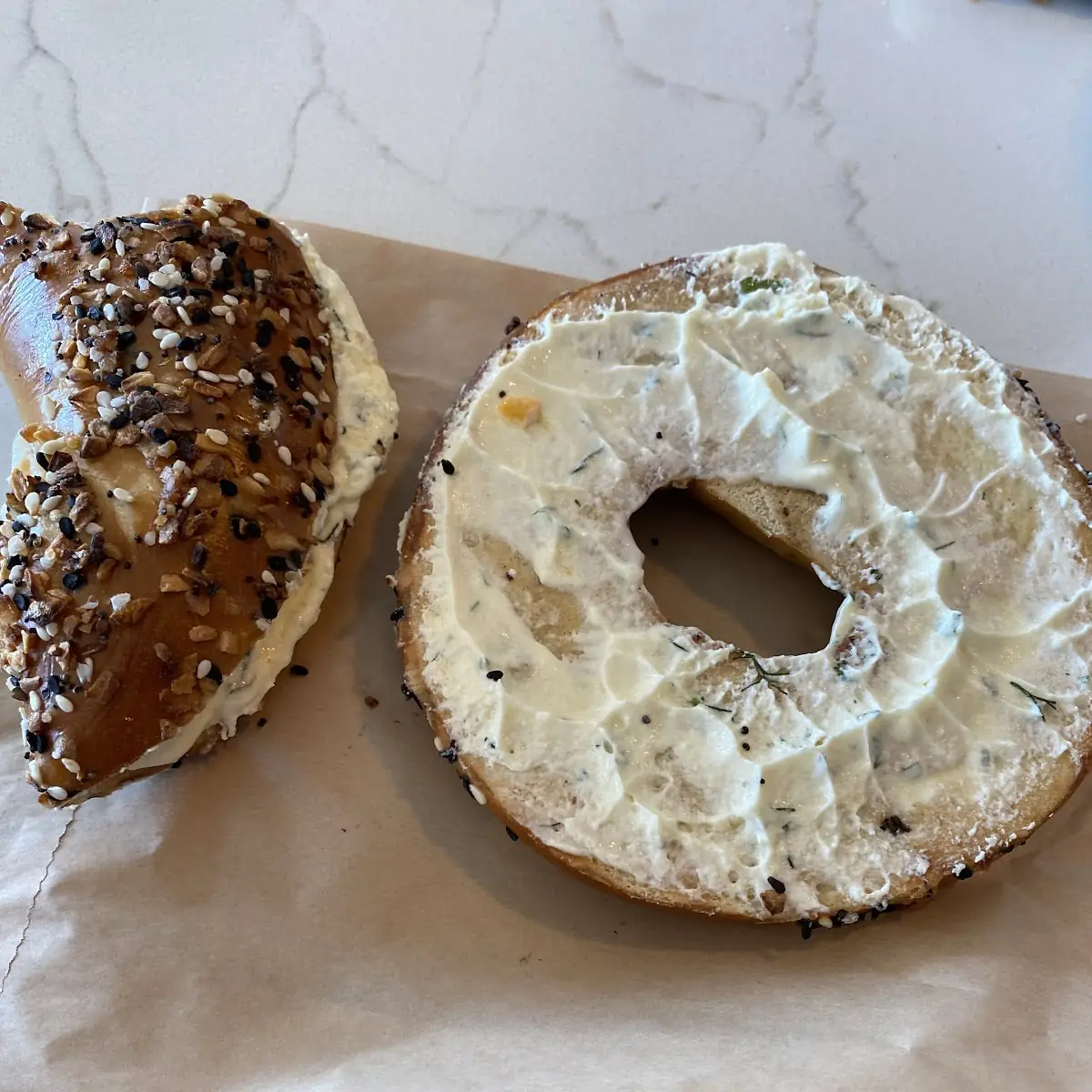 Everything Bagel with Cream Cheese