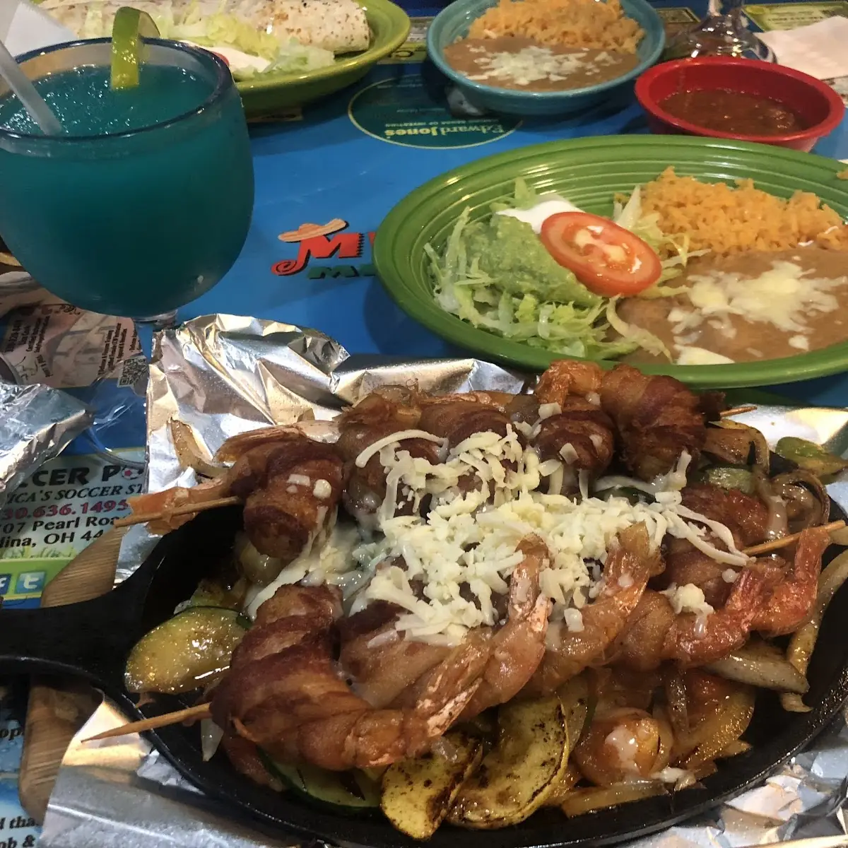 Bacon Wrapped Jalapeño Shrimp Fajitas