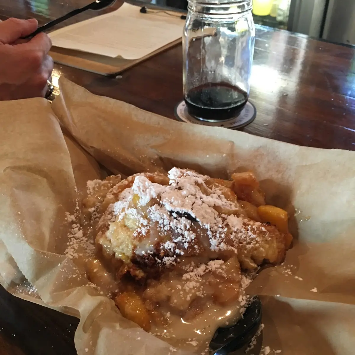 Peach Bread Pudding