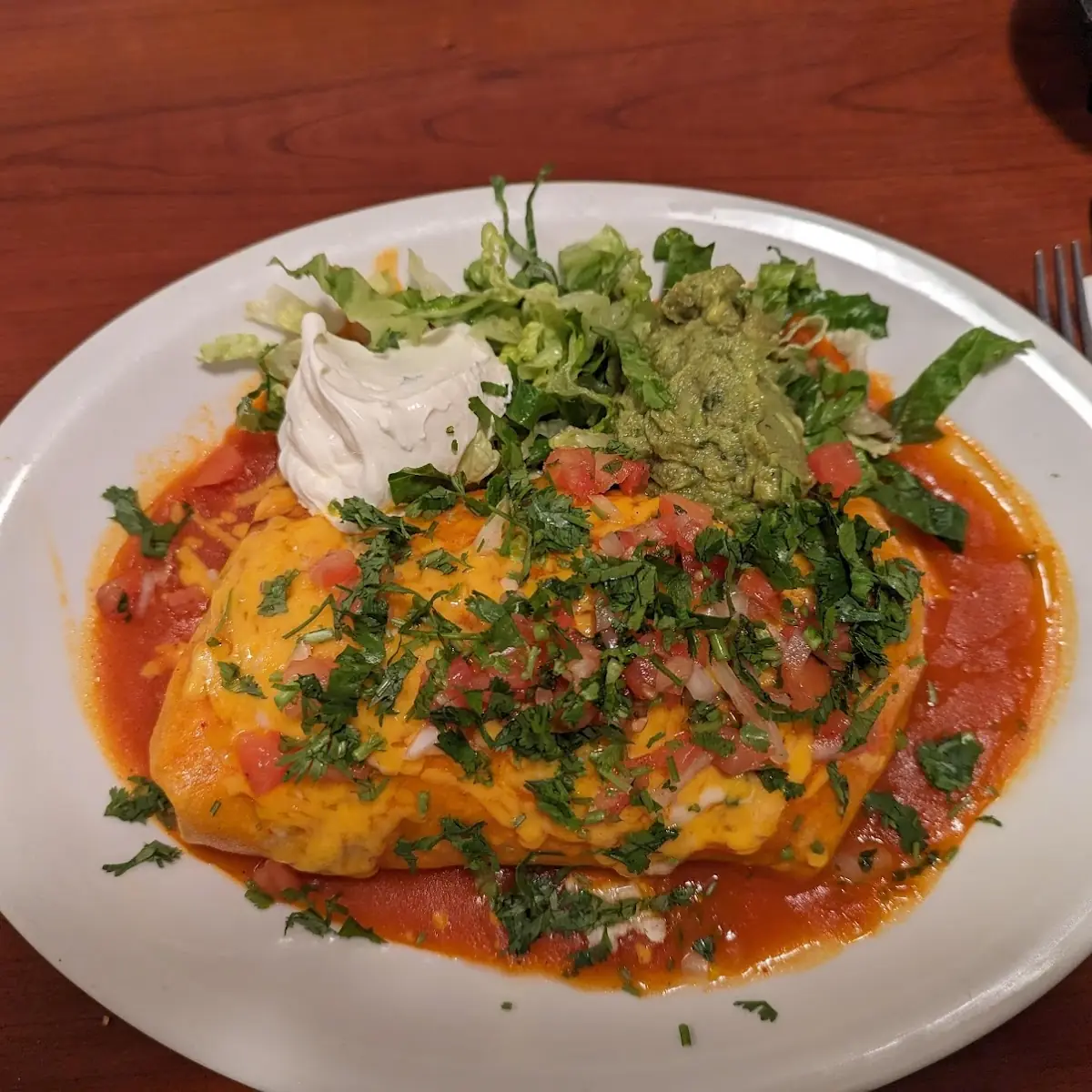 Wet Burrito with Refried Beans