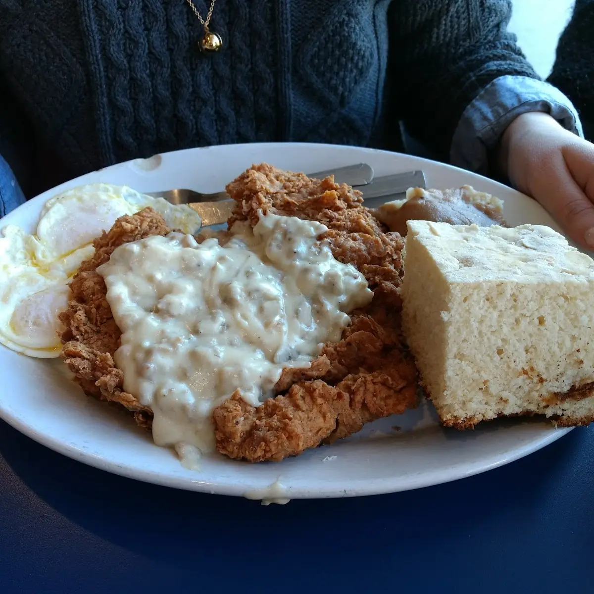 Chix Fried Steak & Eggs