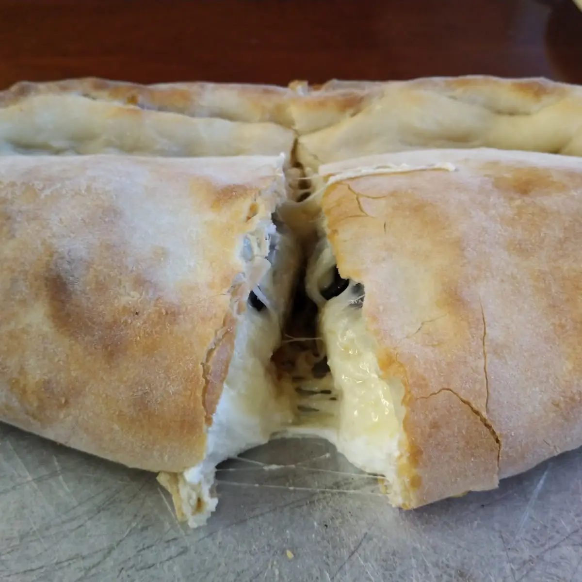 Pepperoni and Black Olive Calzone