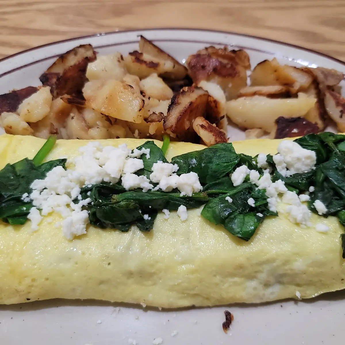Spinach Feta Cheese Omelette