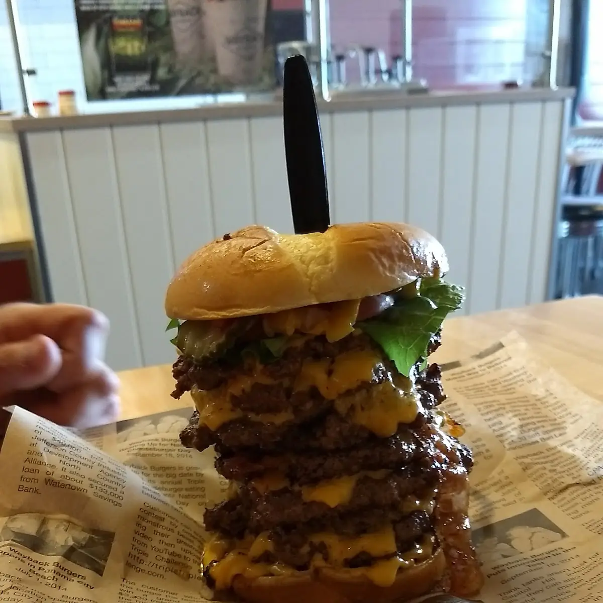 Triple Triple Cheeseburger