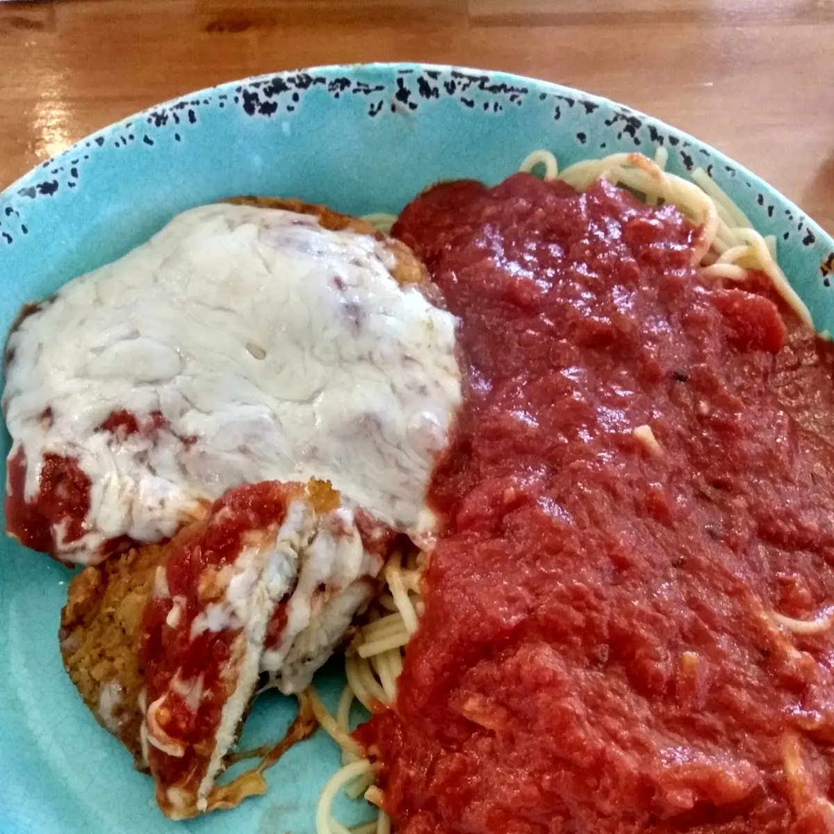Chicken Parmesan and Spaghetti