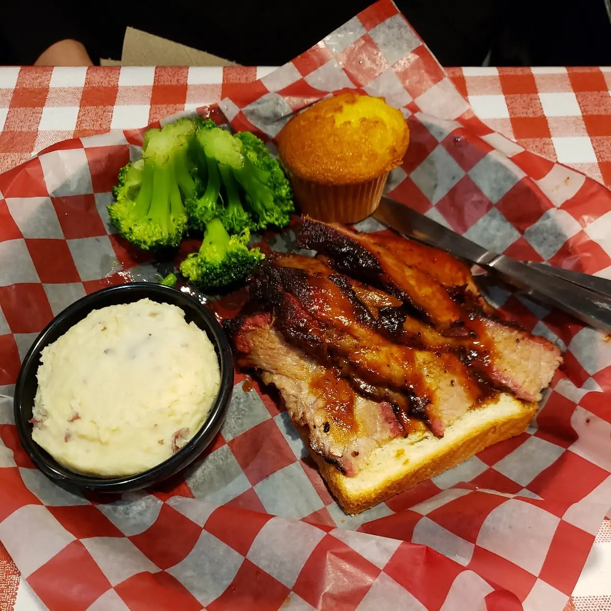 Brisket Dinner with Garlic Mashed Potatoes