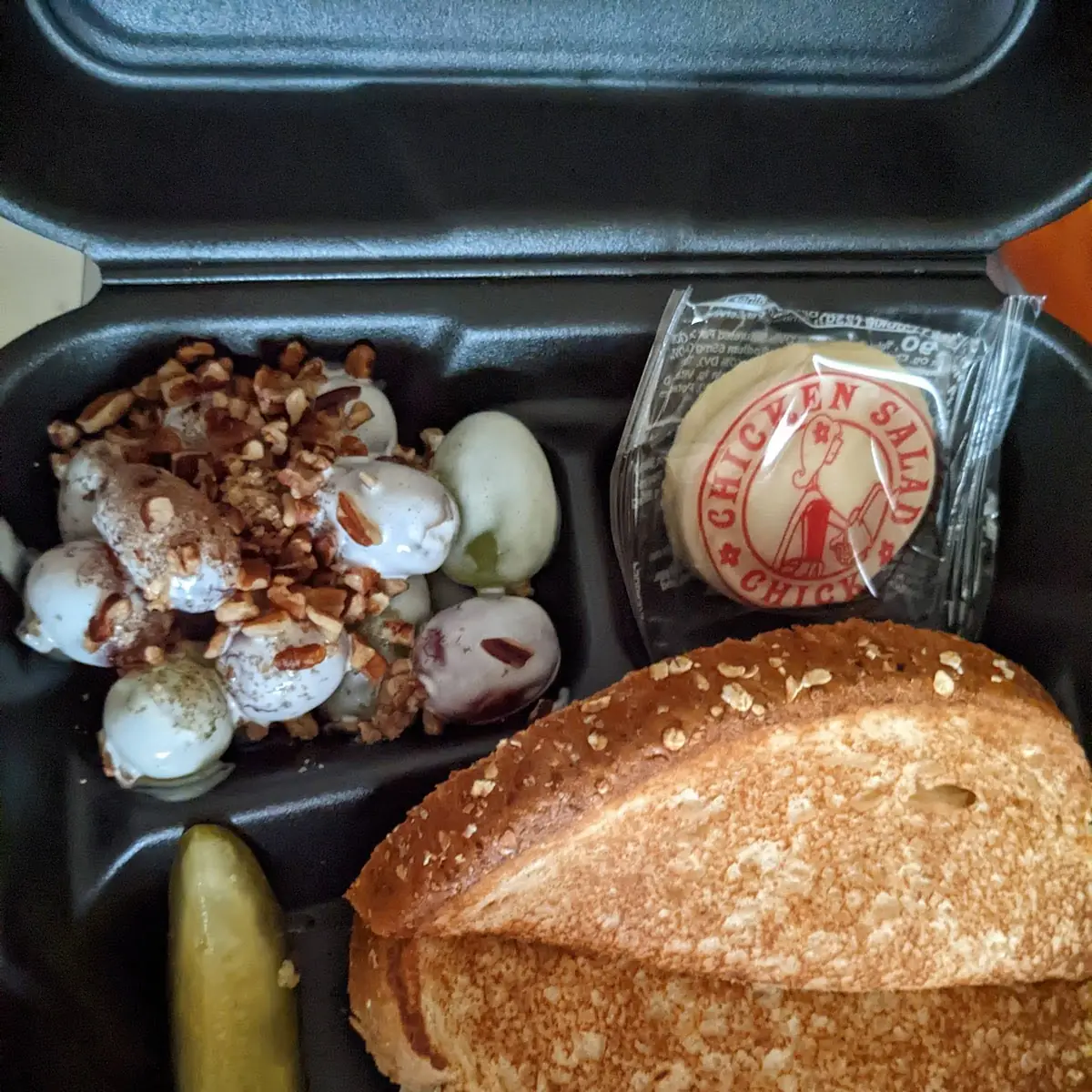 Scotty Chicken Bacon Ranch on Wheat with Grape Salad