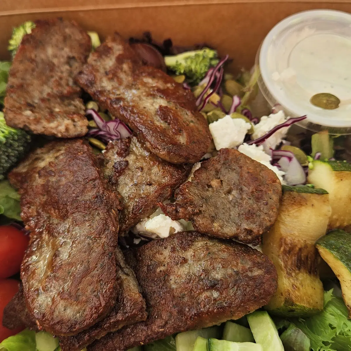 Damascus Salad with Gyro Meat