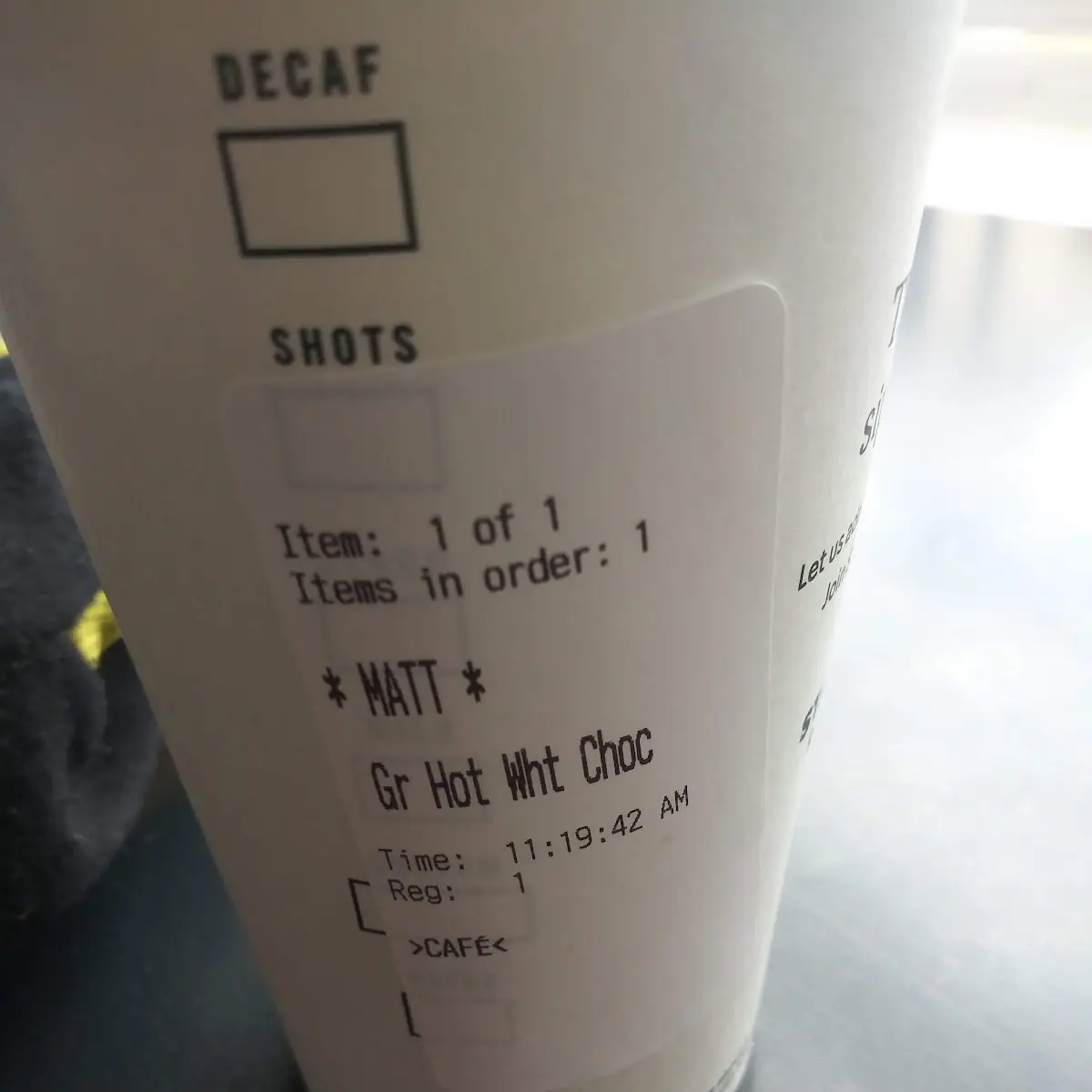 Hot White Chocolate