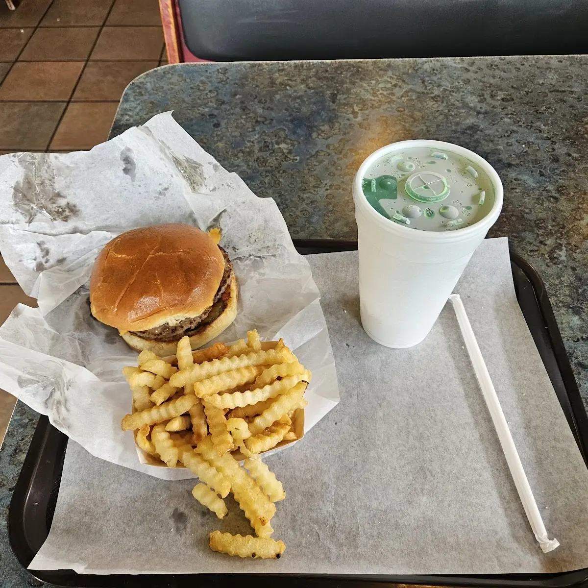 Big Mickeys with Fries and Green River