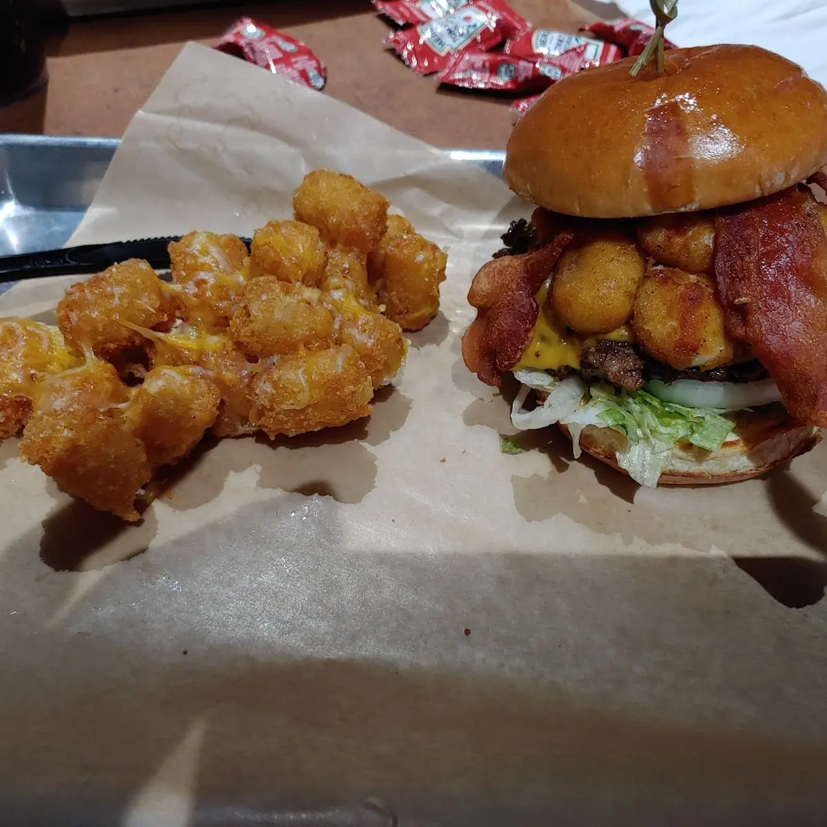 Cheese Curd Bacon Burger