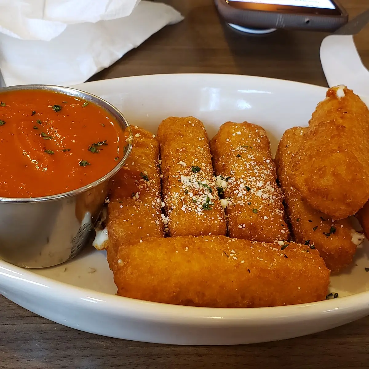 Mozzarella Cheese Sticks with Marinara Sauce