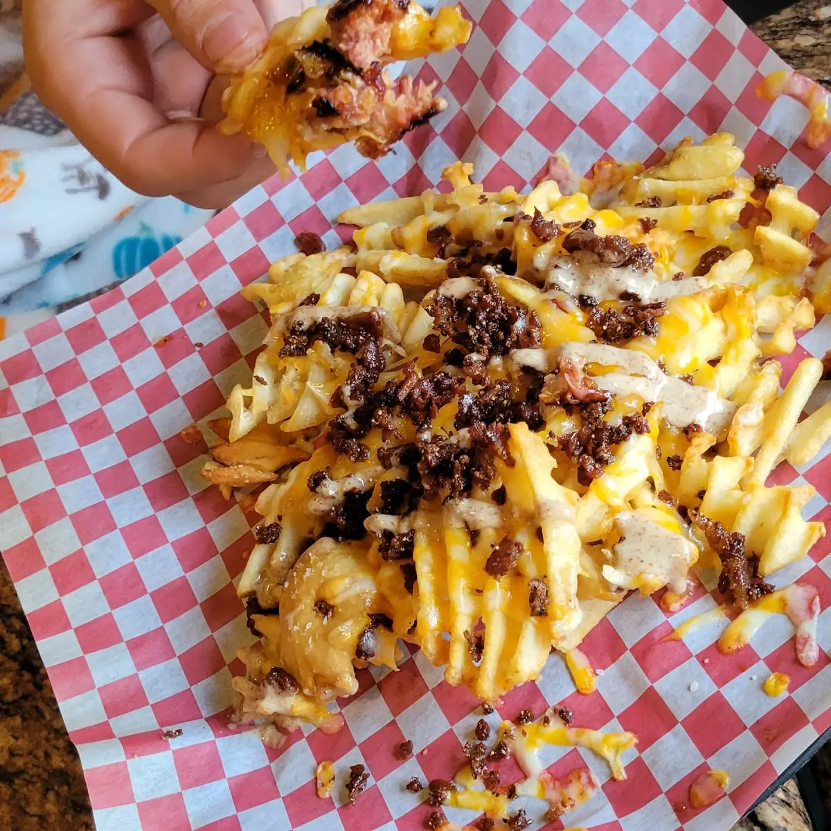 Bacon Ranch Fries with Cheese