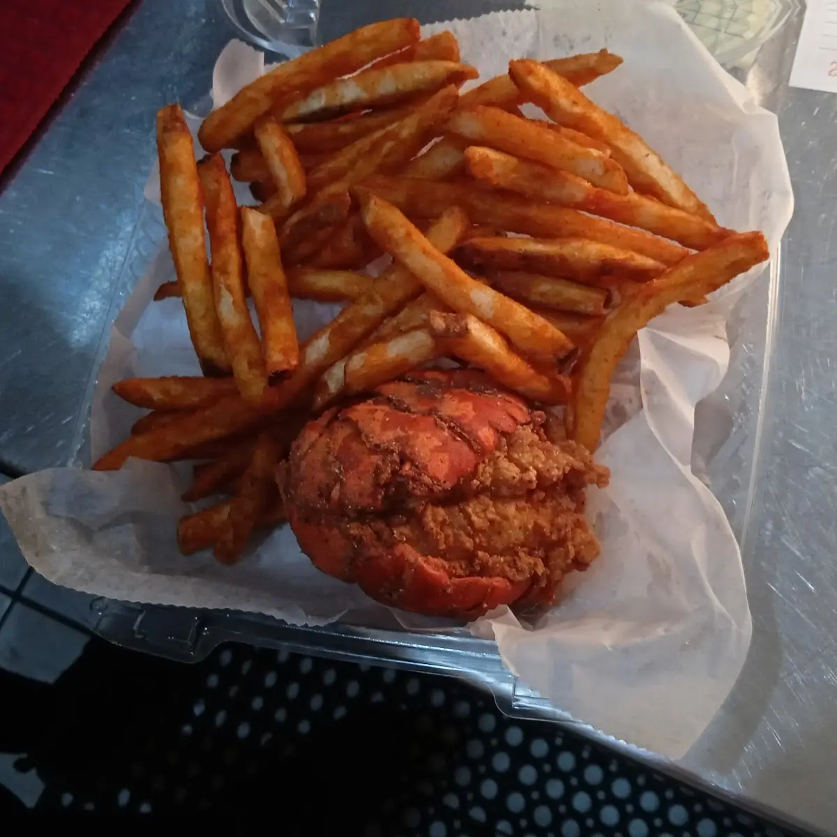 Fried Lobster Tail w Fries
