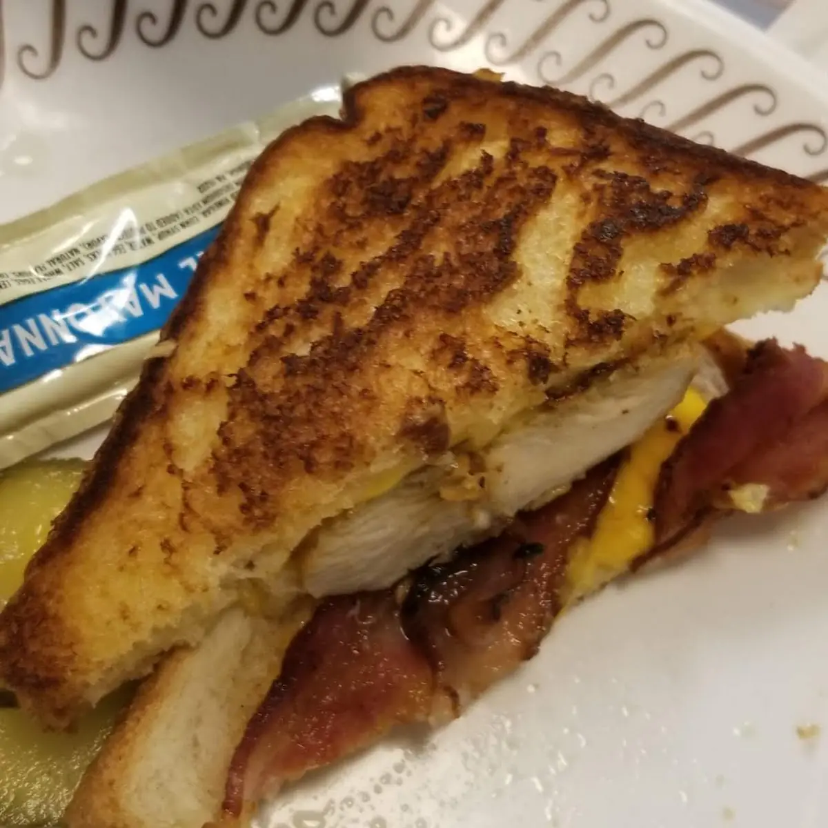 Bacon and Cheese and Chicken Sandwich