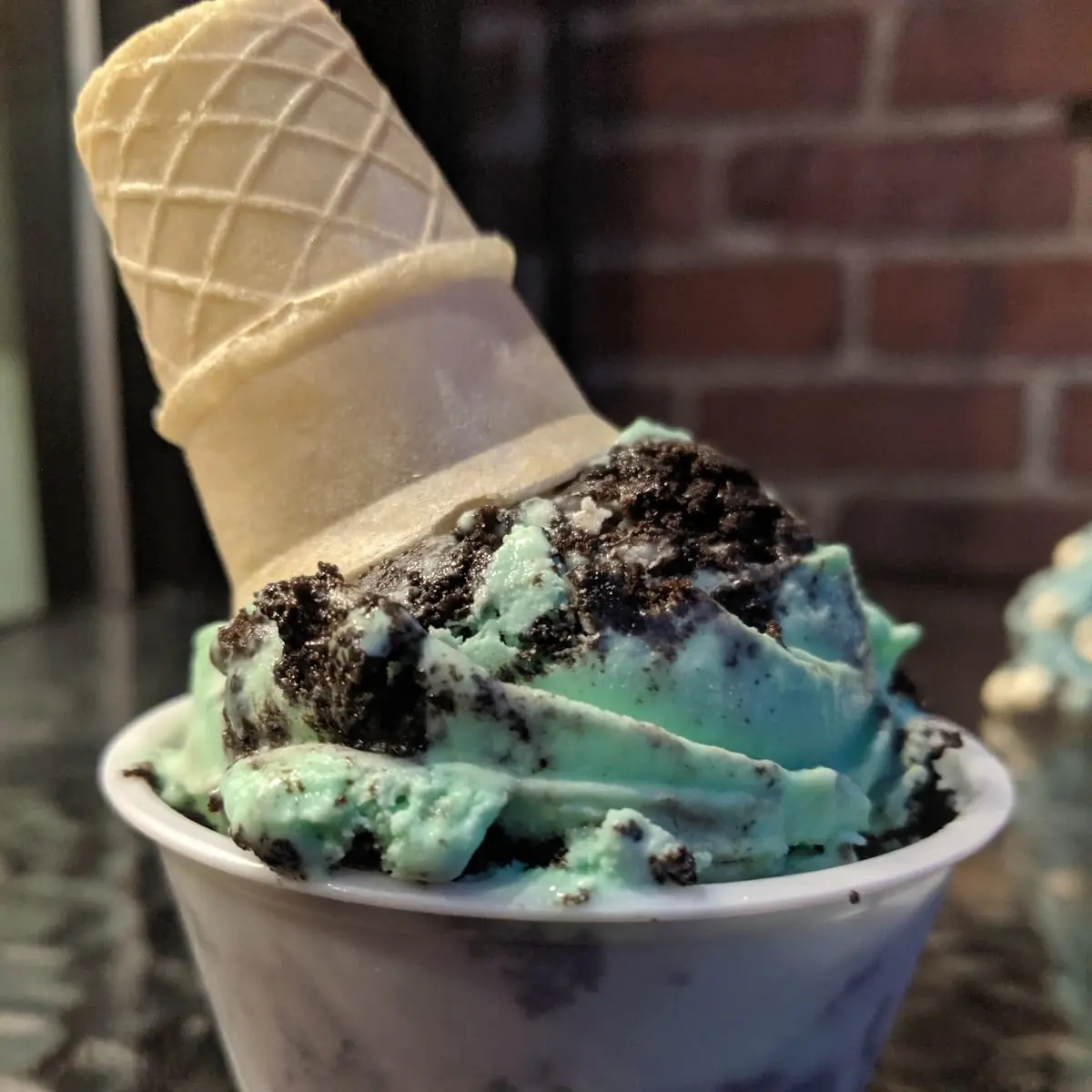 Mint Oreo with Mini Cone