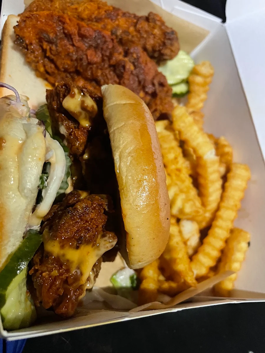 Hot Fried Chicken Sandwich Combo with Hot Chicken Tender