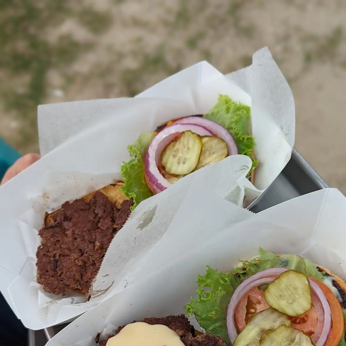 Hamburger and Sea Level Burger