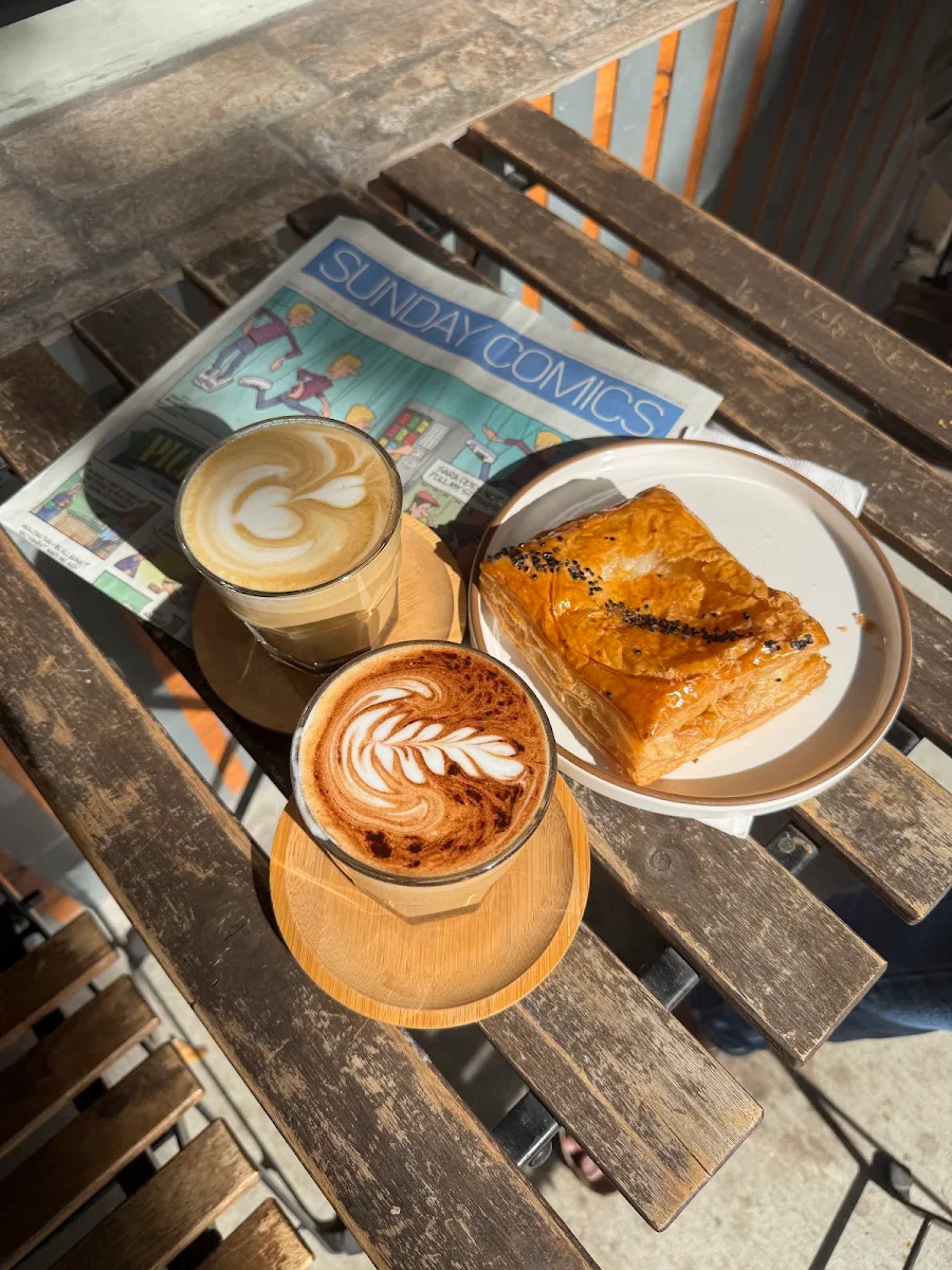 Curry Potato Borek Toasted Marshmallow Latte and White Chocolate Latte