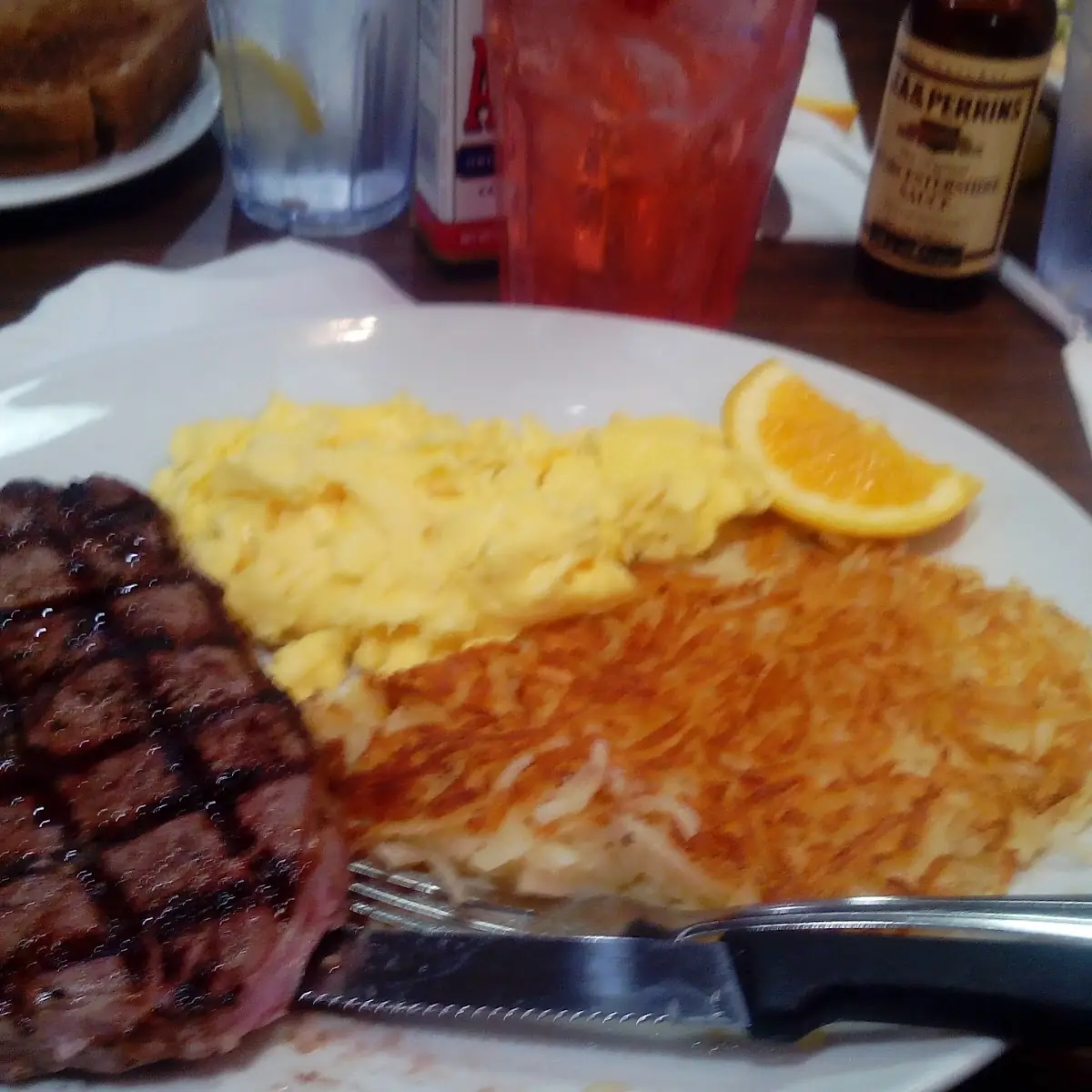 Pork Chops and Eggs with Hashbrowns