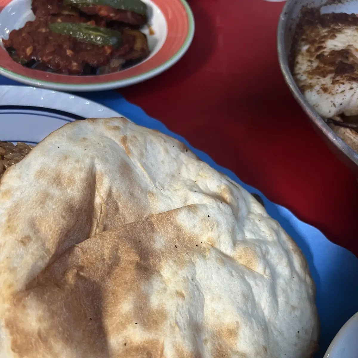 Warm Pita Bread and Salad