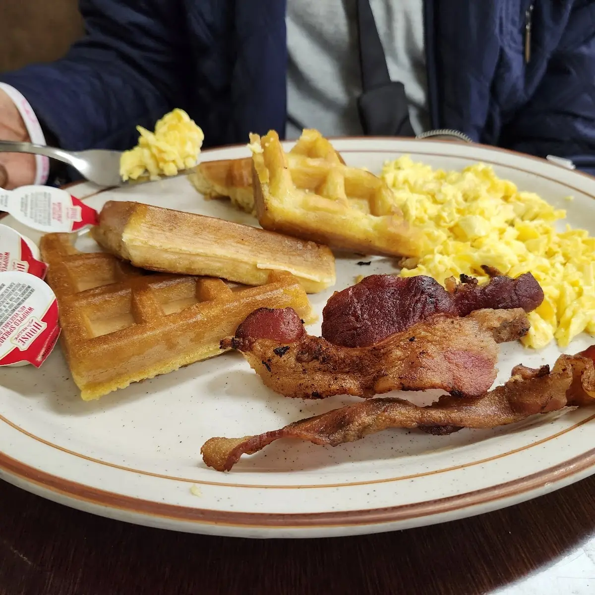 Waffles Eggs and Bacon All Day Breakfast