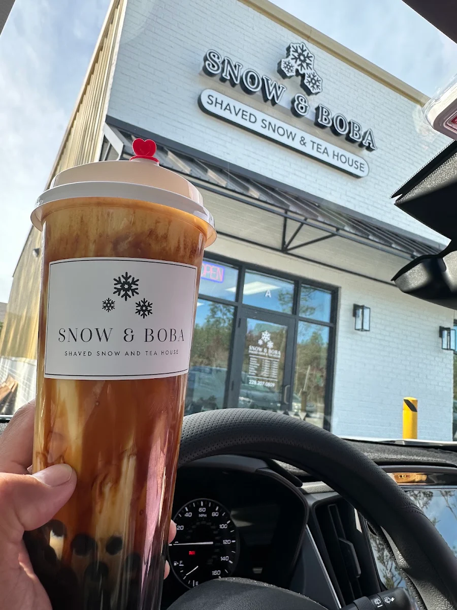 Cream Brulee with Boba