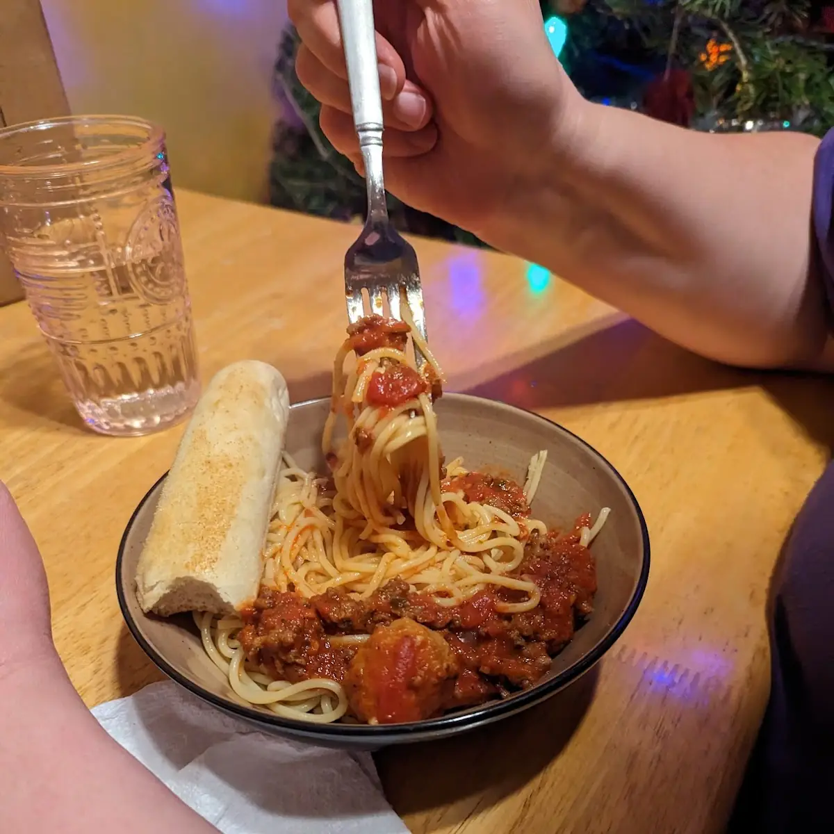 Spaghetti and Bread Sticks