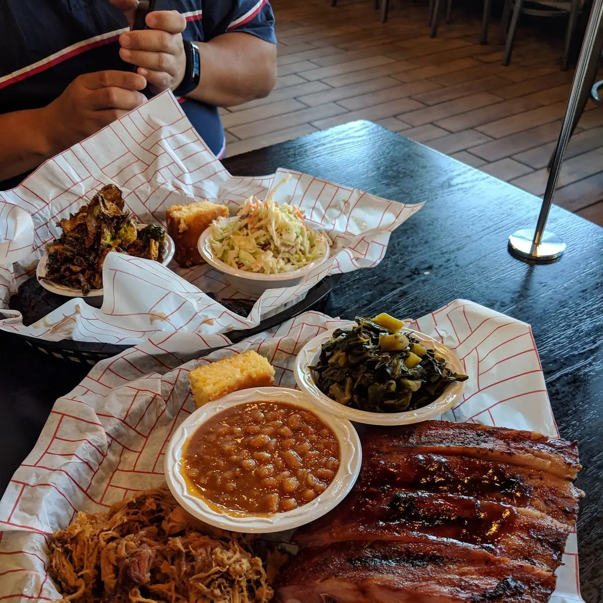 Pulled Pork and Sliced Brisket