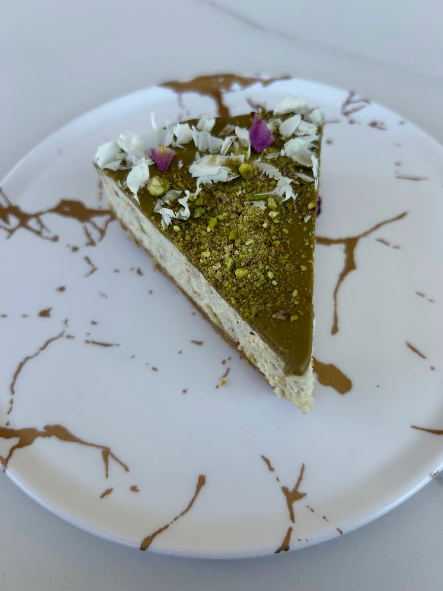 Pistachio Cheesecake, Roses Cafe Senso