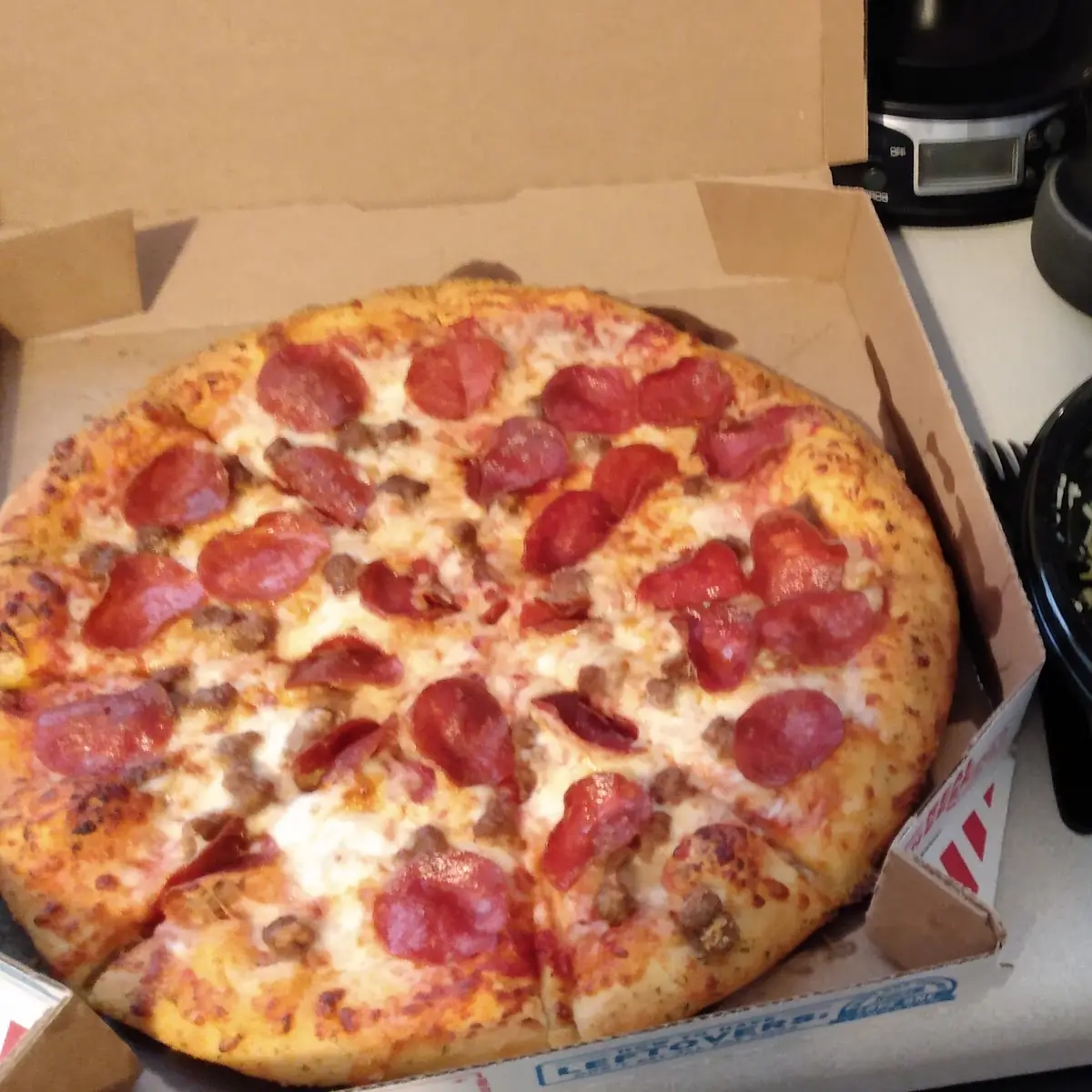 Medium Pepperoni Pizza with Caesar Salad