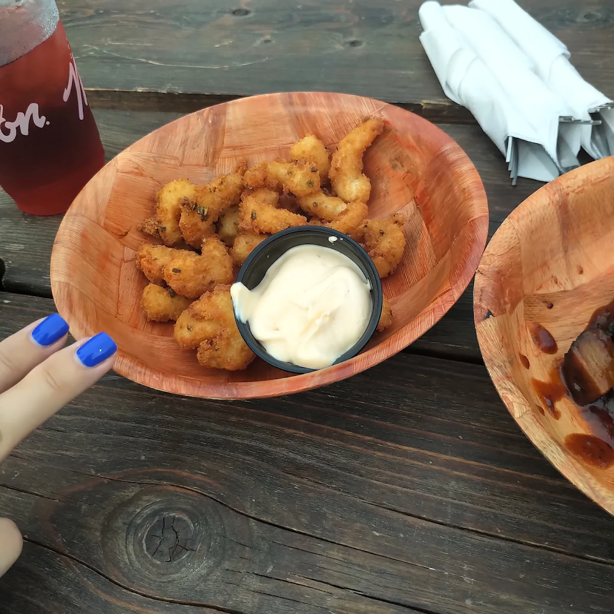 Popcorn Shrimp, Kentucky Bourbon & BBQ