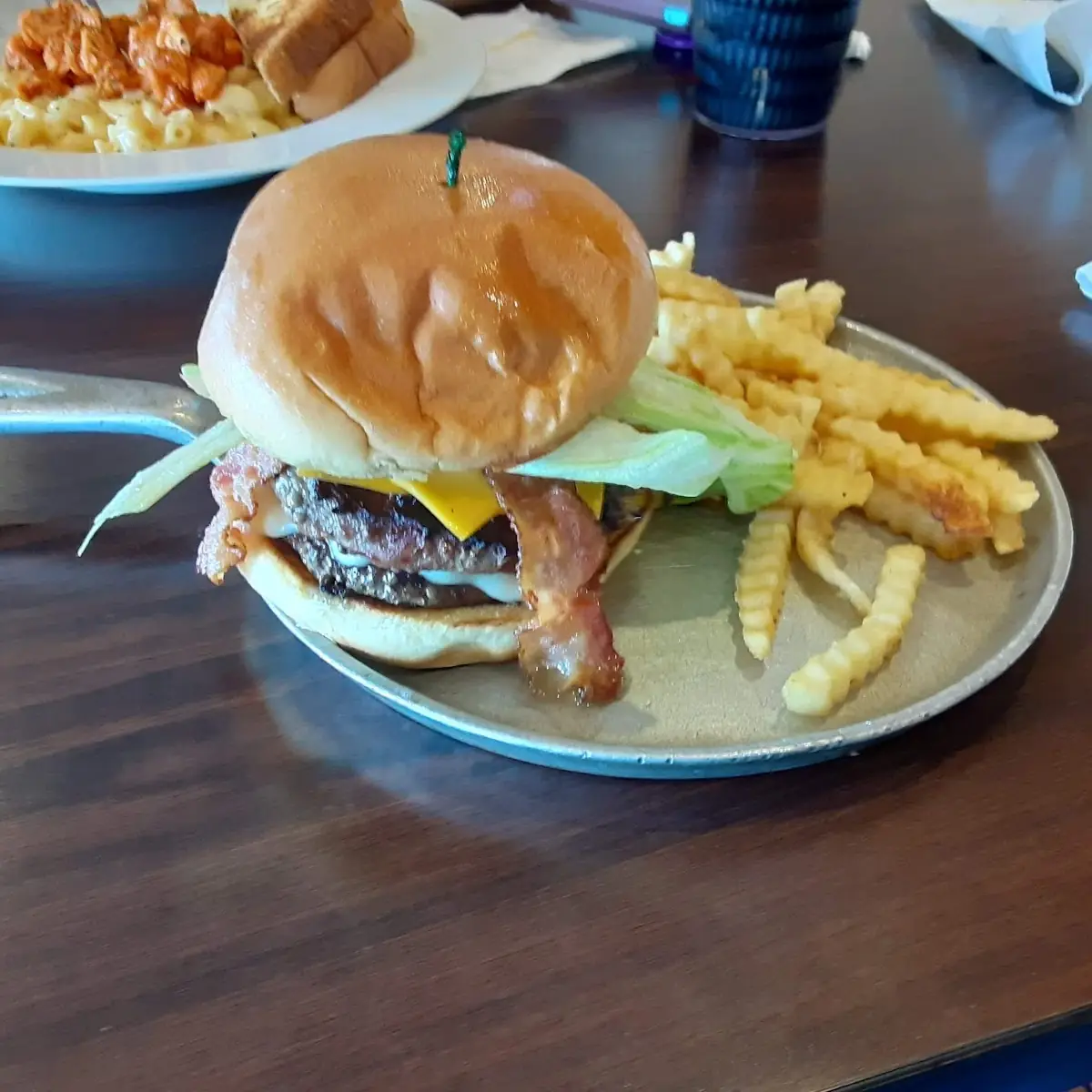 Double Bacon & Cheese Steak Burger