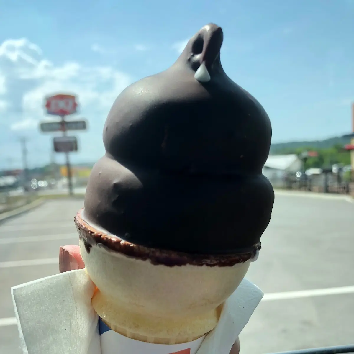 Small Chocolate Dipped Cone