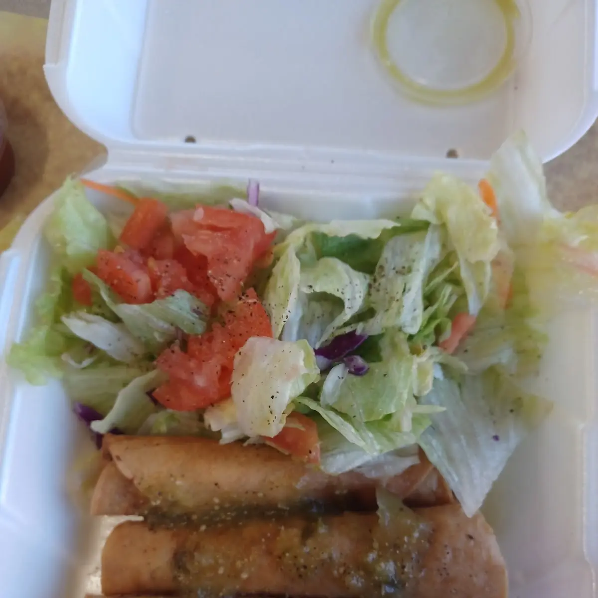 Chicken Taquitos with a Salad