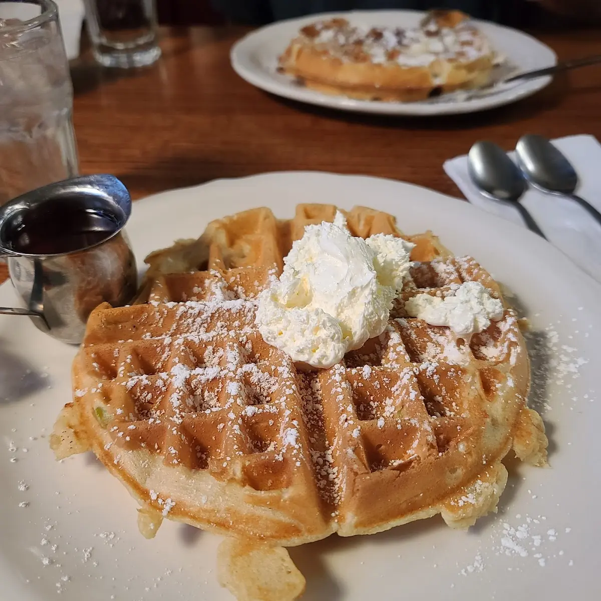 Apple Waffle w Sweet Cream Butter