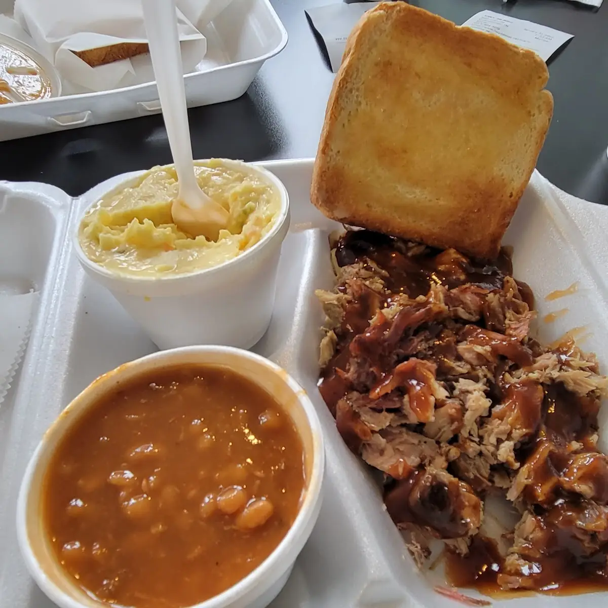 Pork Potato Salad BBQ Beans