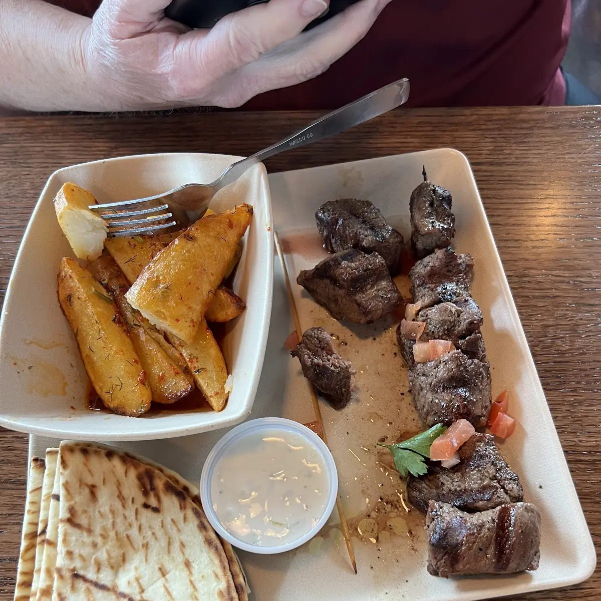 Steak Souvlaki Platter