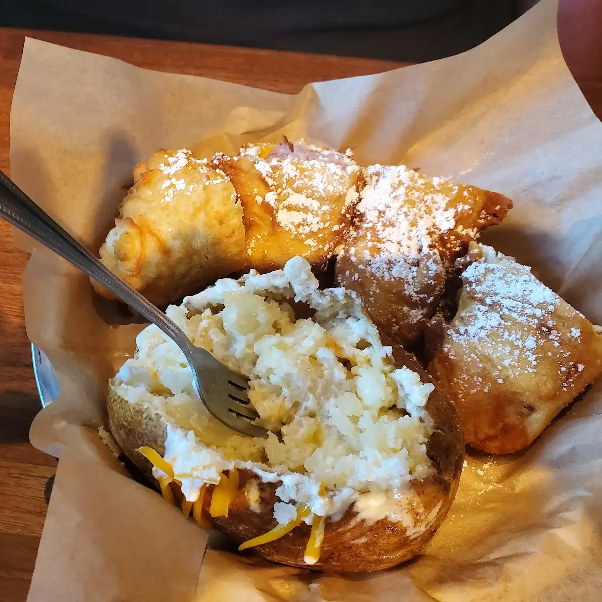 Monte Cristo with Baked Potato