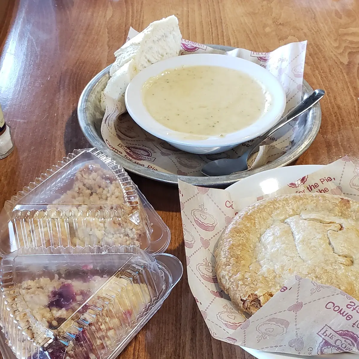 Cherry Crumble Pie & Chicken Pot Pie