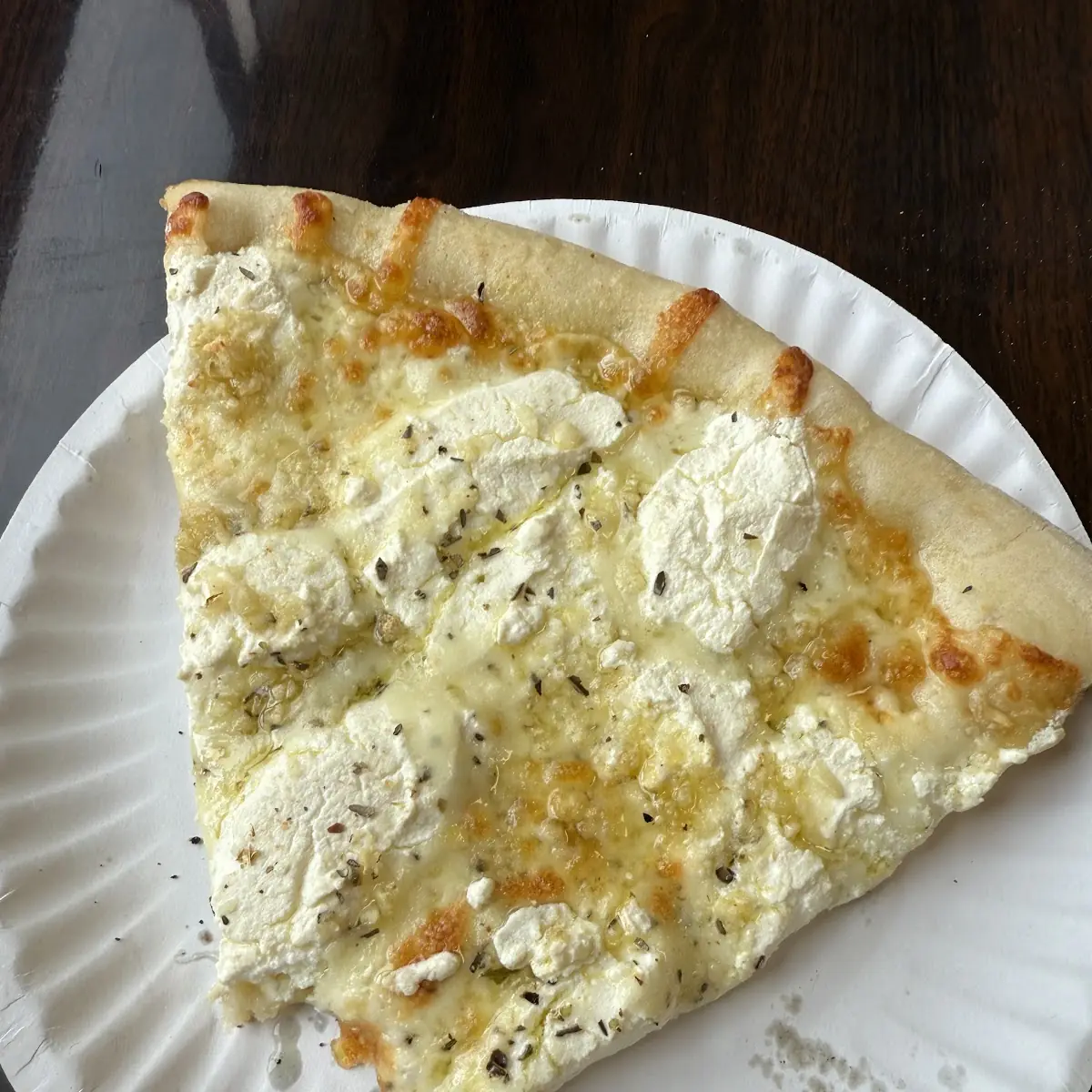 White Pizza Slice