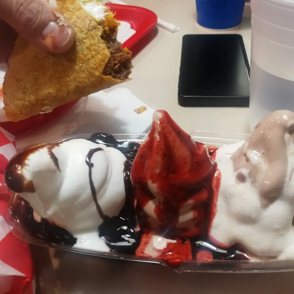 Banana Split and Taco