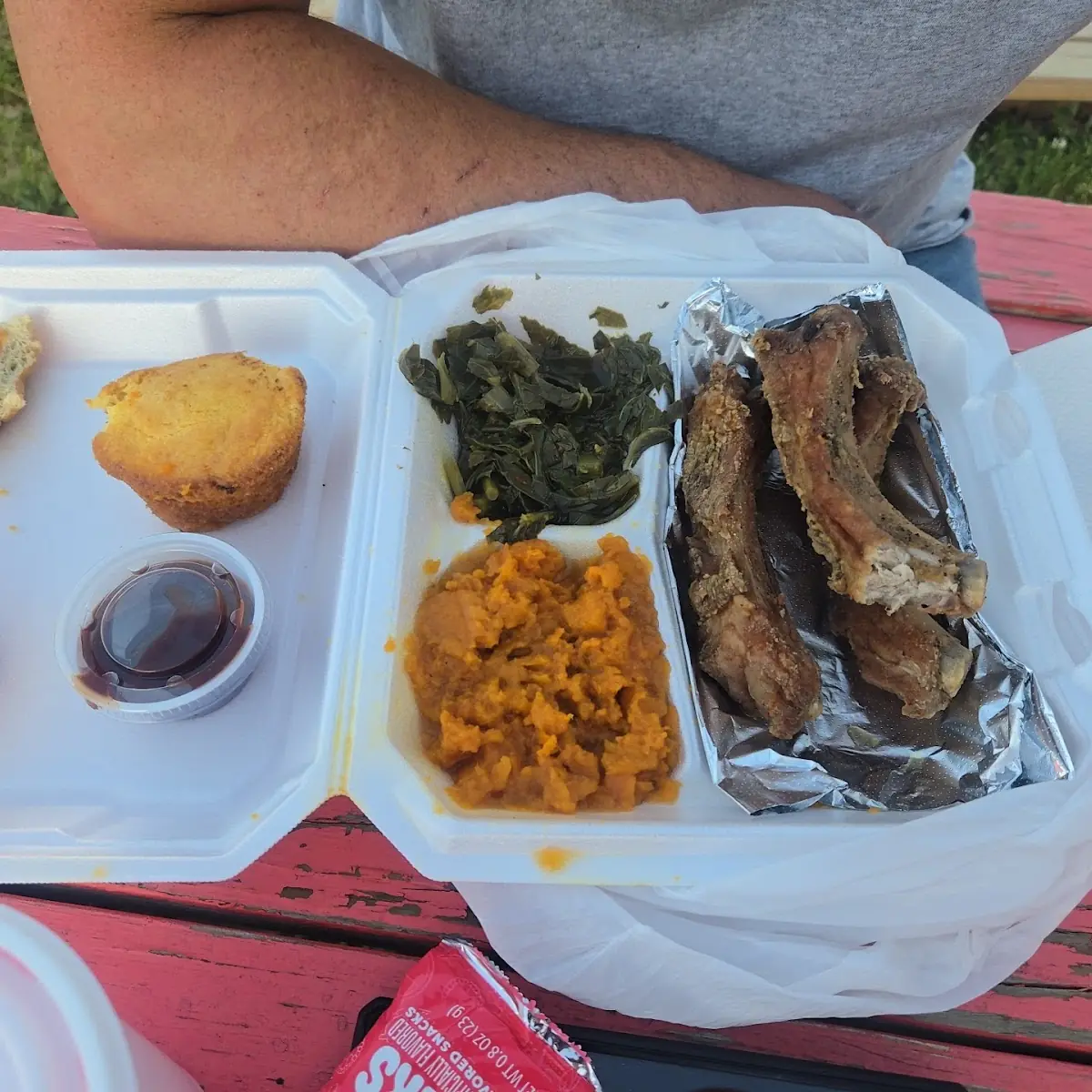 Collard Greens with Cornbread