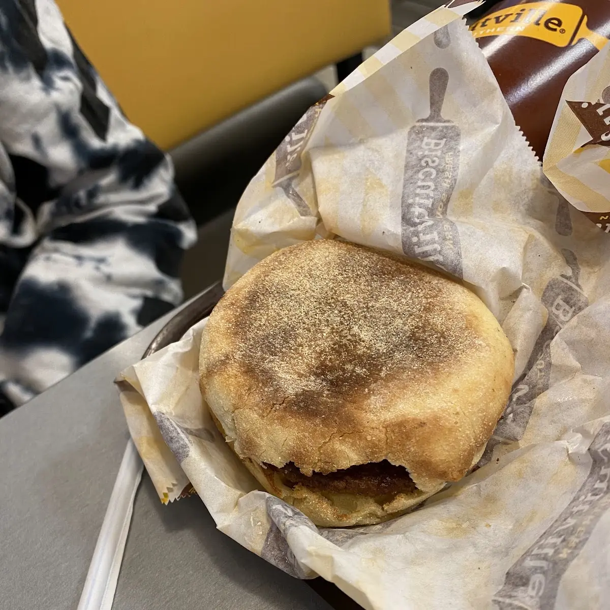 Turkey Sausage on English Muffin
