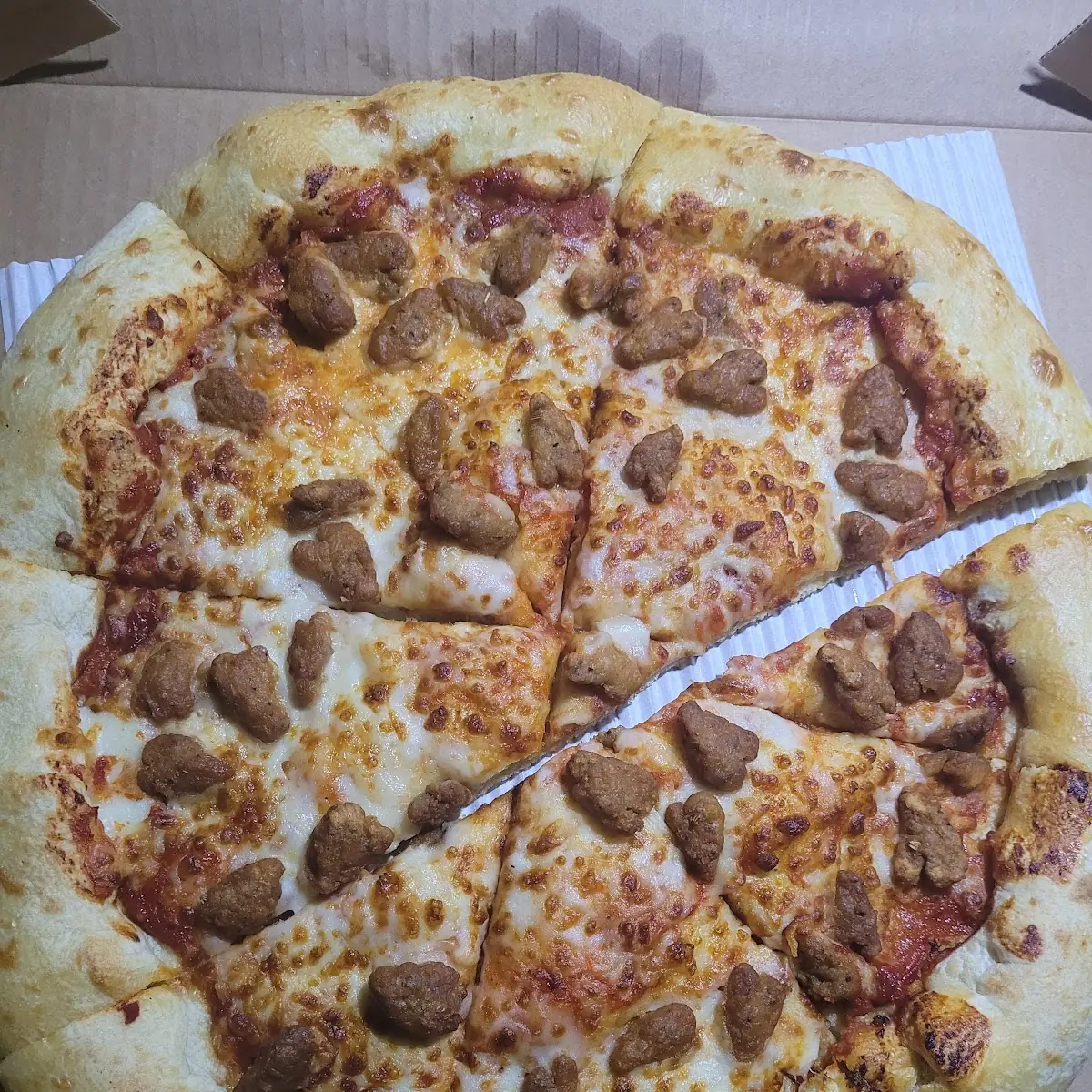 Stuffed Crust Sausage Pizza