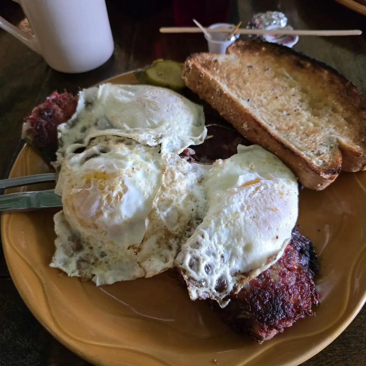 Eggs over Corned Beef Hash