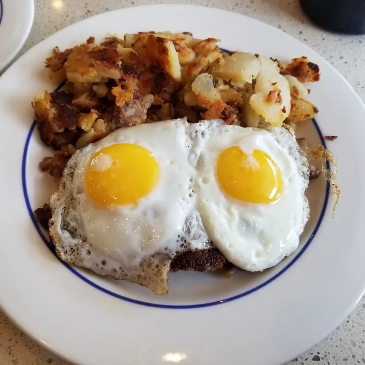 Sunny Side Eggs with Corn Beef Hash