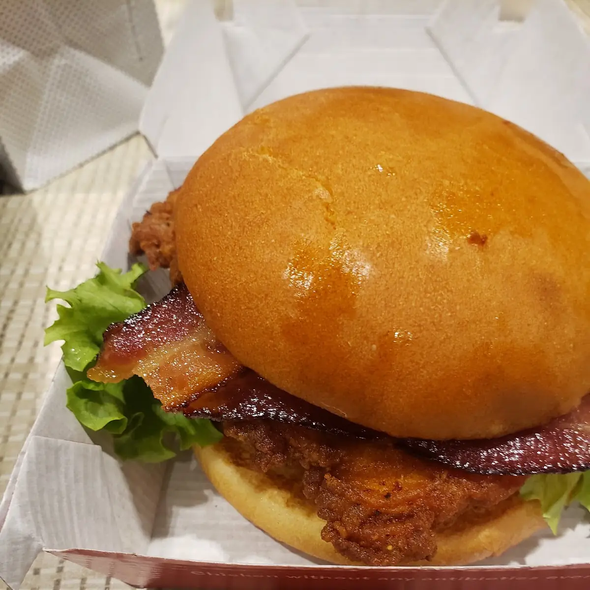 Buffalo Chicken with Bacon Cheeseburger