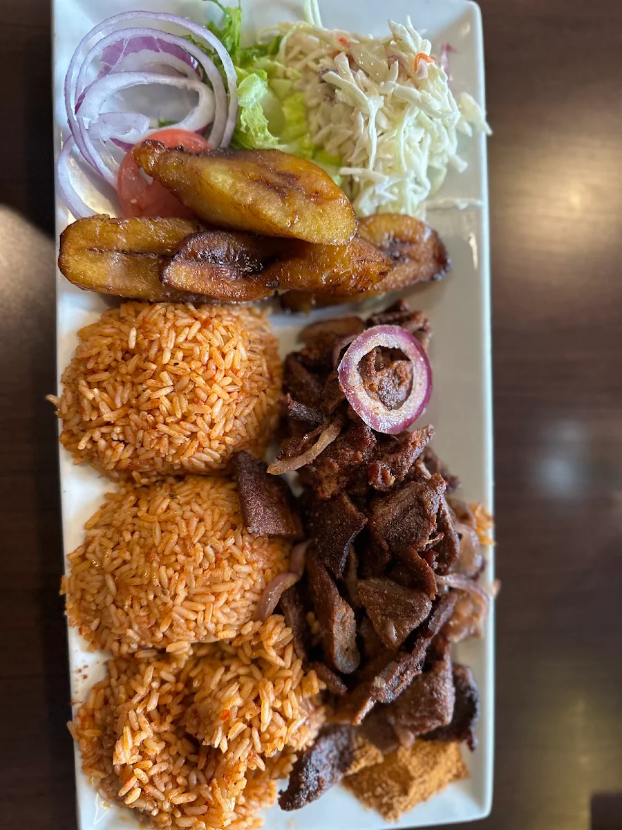 Beef Suya Combo, Suya Palace Nigerian/African Charcoal Grill & BBQ Restaurant